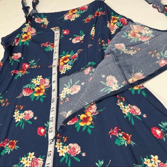 Society + Stitch Summer Dress Sz Large Blue Floral - Picture 8 of 15